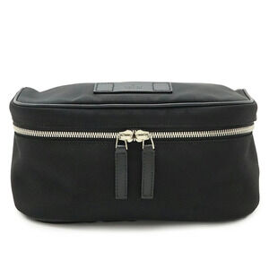Gucci Sherry Body Bag Waist Shoulder Canvas Leather Black